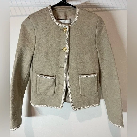 Dunst Beige Tweed Boucle Jacket - Picture 3 of 7